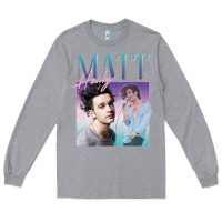 Heather Grey matt healy homage Long Sleeve Tee - linhVisuals