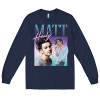 Navy matt healy homage Long Sleeve Tee - linhVisuals