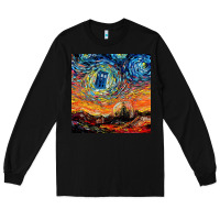 Black van gogh never saw gallifrey Long Sleeve Tee - linhVisuals