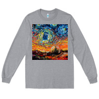 Heather Grey van gogh never saw gallifrey Long Sleeve Tee - linhVisuals