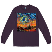 Plum van gogh never saw gallifrey Long Sleeve Tee - linhVisuals