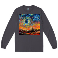 Smoke van gogh never saw gallifrey Long Sleeve Tee - linhVisuals