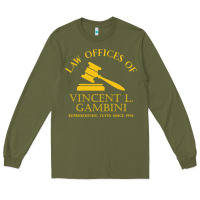 Army Green vincent gambini law offices Long Sleeve Tee - linhVisuals