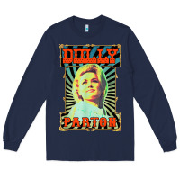 Navy #parton vintage Long Sleeve Tee - linhVisuals