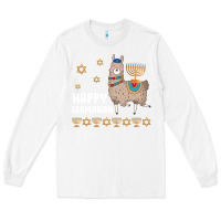 White happy llamakah llama withorah jewish Long Sleeve Tee - linhVisuals