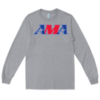 Heather Grey american motorcyclist association (AMA) Long Sleeve Tee - linhVisuals