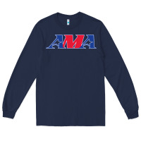 Navy american motorcyclist association (AMA) Long Sleeve Tee - linhVisuals