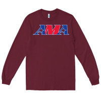 Burgundy american motorcyclist association (AMA) Long Sleeve Tee - linhVisuals