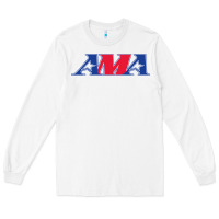 White american motorcyclist association (AMA) Long Sleeve Tee - linhVisuals