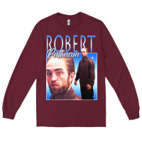 Burgundy #robert pattinson Long Sleeve Tee - linhVisuals