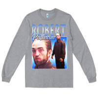 Heather Grey #robert pattinson Long Sleeve Tee - linhVisuals