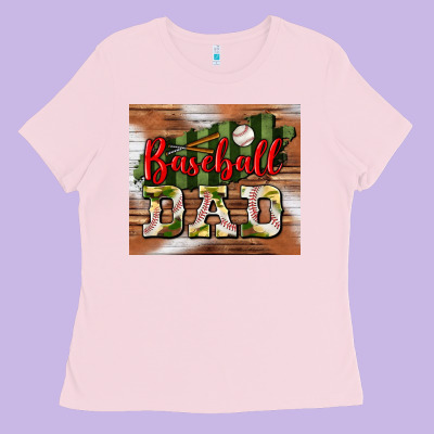 Baseball Dad Tumbler Ladies Tee Designed By Bundleandbundleshop
