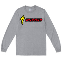 Heather Grey Specialized Bikes Bicycle Long Sleeve Tee - linhVisuals