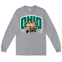 Heather Grey ohio bobc Long Sleeve Tee - linhVisuals
