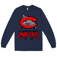 Navy the-carolina-mudcats-merch Long Sleeve Tee - linhVisuals