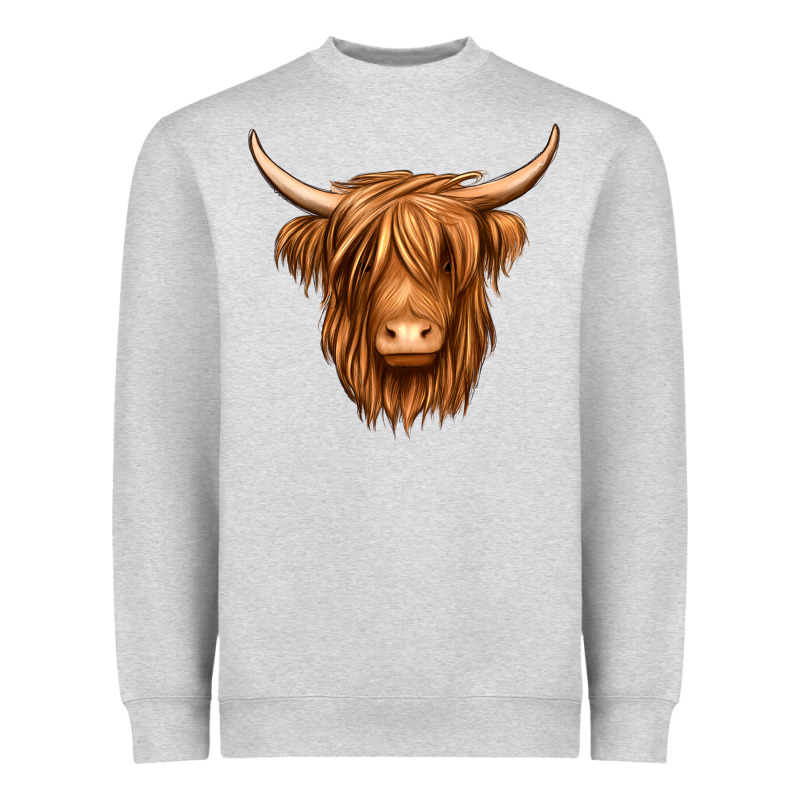 Long Haired Cow Heavyweight Sweatshirt by Jasminsmagicworld | Teevron