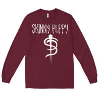 Burgundy Skinny Puppy Long Sleeve Tee - linhVisuals