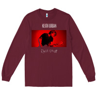 Burgundy keith urban 1 Long Sleeve Tee - linhVisuals