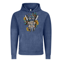 Vintage Denim barber shop Vintage Hoodie - SublimationCraftShop