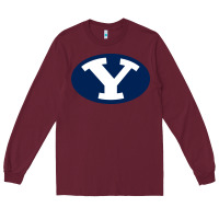 Burgundy byu couga s Long Sleeve Tee - linhVisuals