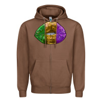 Chestnut mardi gras kiss Zipper Hoodie - RanaPortraitStore