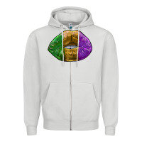 Mardi Gras Kiss Zipper Hoodie | Teevron