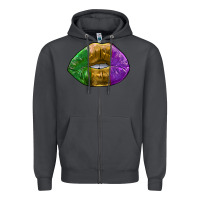 Smoke mardi gras kiss Zipper Hoodie - RanaPortraitStore