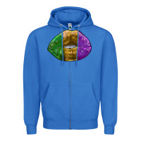 True Royal mardi gras kiss Zipper Hoodie - RanaPortraitStore
