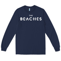 Navy the beaches Long Sleeve Tee - linhVisuals