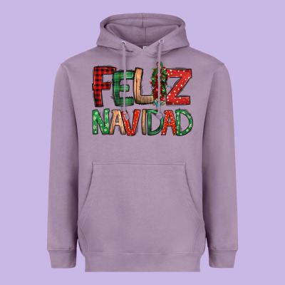 Feliz Navidad Our Lady Of Guadalupe Christmas Heavyweight Hoodie Designed By Jasminsmagicworld