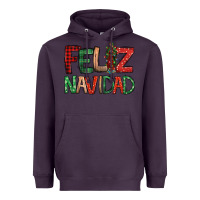 Plum Feliz Navidad our lady of Guadalupe Christmas Heavyweight Hoodie - Jasminsmagicworld