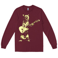 Cat Playing Guitar Long Sleeve Tee | Teevron