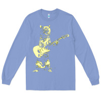 Colony Blue cat playing guitar Long Sleeve Tee - linhVisuals