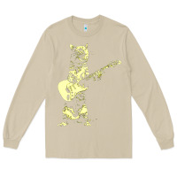 Mushroom cat playing guitar Long Sleeve Tee - linhVisuals