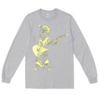 Moon Dust cat playing guitar Long Sleeve Tee - linhVisuals