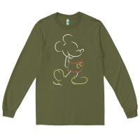 Army Green micke mouse tshirt Long Sleeve Tee - linhVisuals
