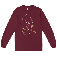 Burgundy micke mouse tshirt Long Sleeve Tee - linhVisuals