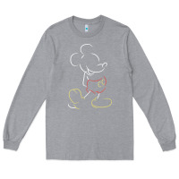 Heather Grey micke mouse tshirt Long Sleeve Tee - linhVisuals