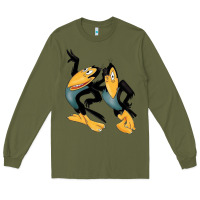 Army Green Heckle and Jeckle Long Sleeve Tee - linhVisuals