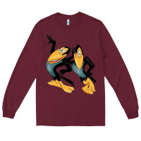Burgundy Heckle and Jeckle Long Sleeve Tee - linhVisuals