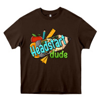 Chocolate Brown headstart dude Heavy Core Tee - Jasminsmagicworld