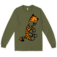 Army Green Calvin Bill Watterson Long Sleeve Tee - linhVisuals
