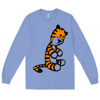 Colony Blue Calvin Bill Watterson Long Sleeve Tee - linhVisuals