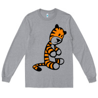 Heather Grey Calvin Bill Watterson Long Sleeve Tee - linhVisuals