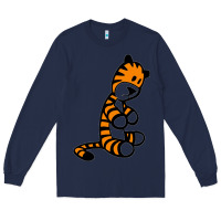 Navy Calvin Bill Watterson Long Sleeve Tee - linhVisuals