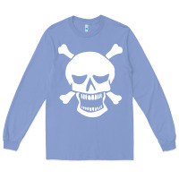 Colony Blue skull crossbones Long Sleeve Tee - linhVisuals
