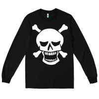 Black skull crossbones Long Sleeve Tee - linhVisuals