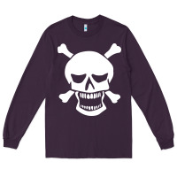 Plum skull crossbones Long Sleeve Tee - linhVisuals