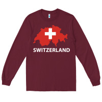 Burgundy switzerland Long Sleeve Tee - linhVisuals