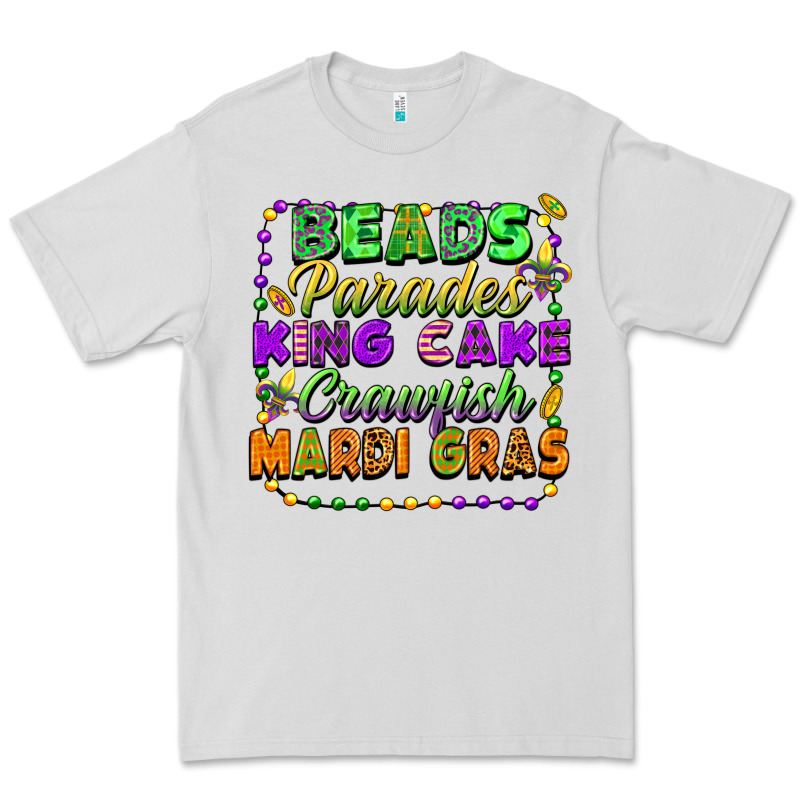 Beads Parades King Cake Crawfish Mardi Gras Premium Tee by FaDigitalArtStudio | Teevron